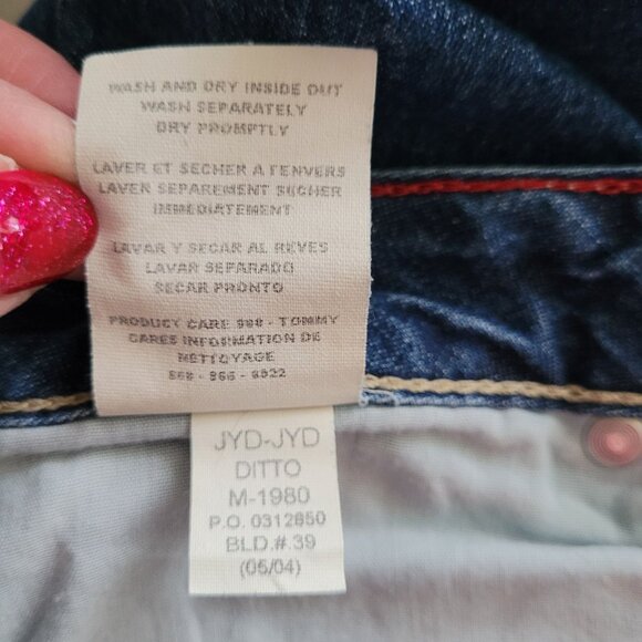 Vintage Y2K Tommy Hilfiger Womens Straight Jeans Size 8 Blue Denim JYD JYD DITTO - Picture 7 of 7